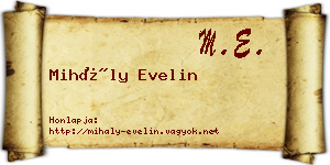 Mihály Evelin névjegykártya