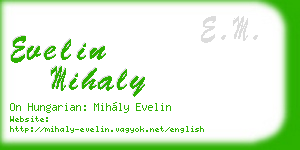 evelin mihaly business card